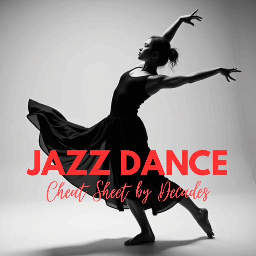 Jazz Dance Cheat Sheet by Decade
